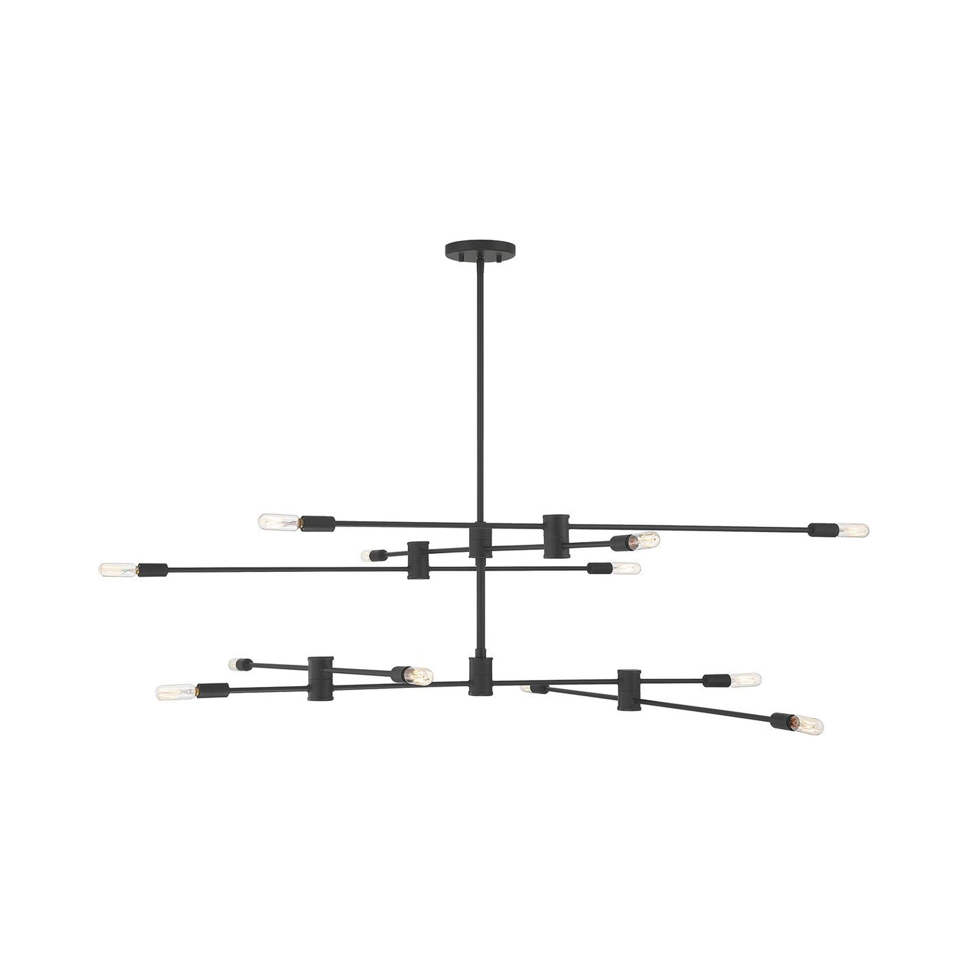 Lyrique Chandelier in Matte Black (12-Light).