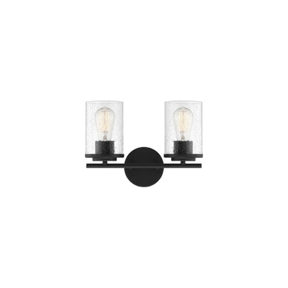 Marshall Vanity Wall Light in Matte Black (2-light).