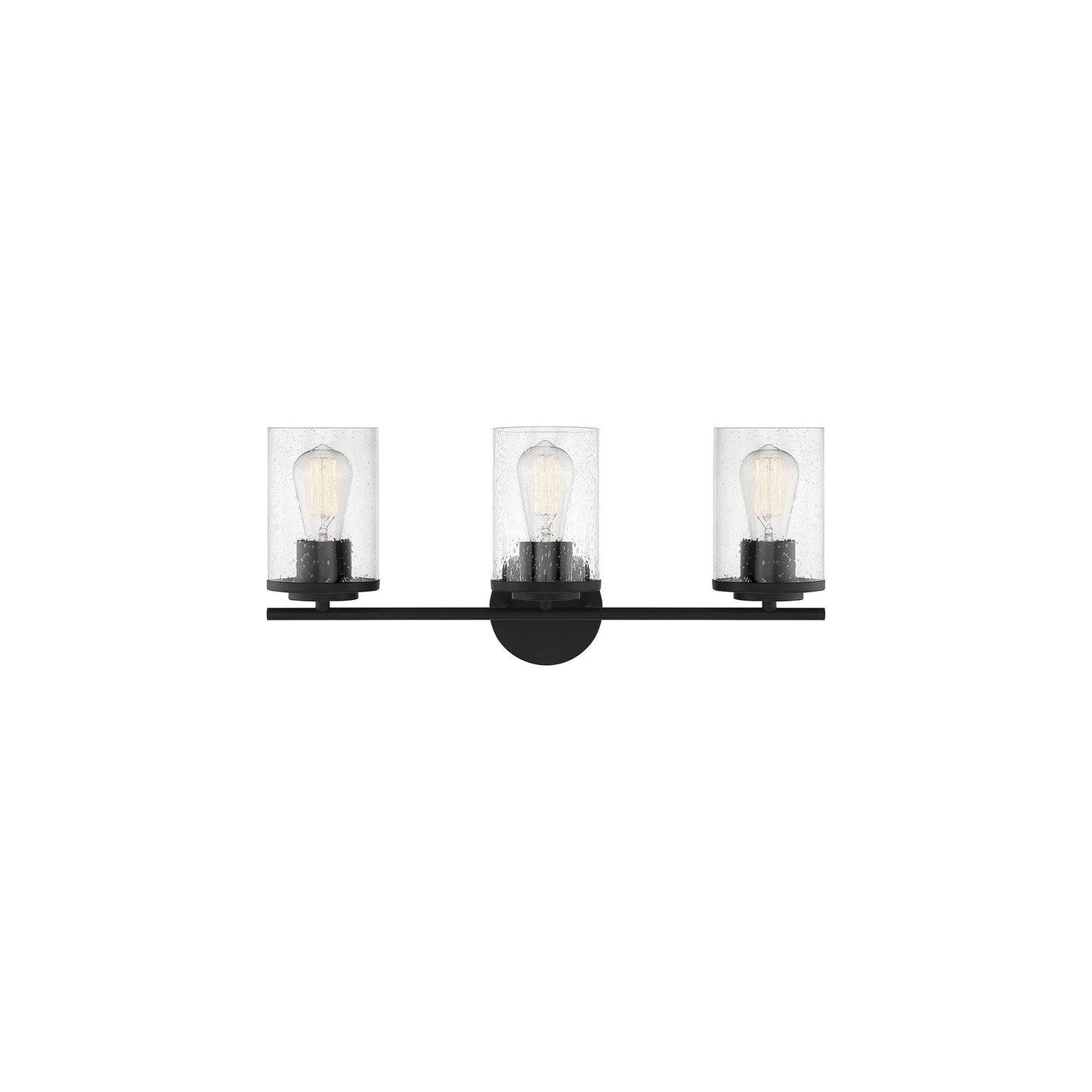 Marshall Vanity Wall Light in Matte Black (3-light).