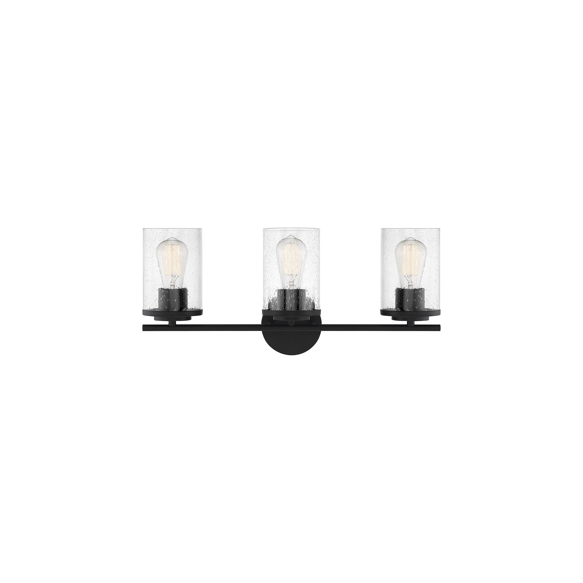 Marshall Vanity Wall Light in Matte Black (3-light).