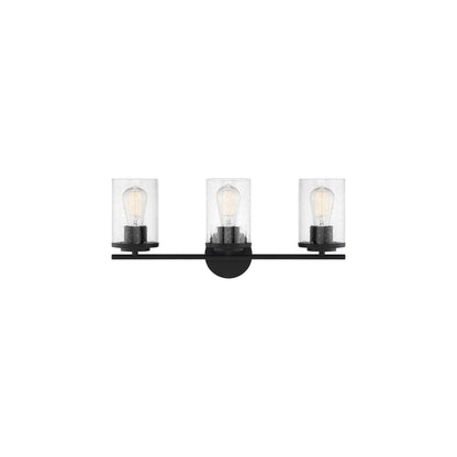 Marshall Vanity Wall Light in Matte Black (3-light).