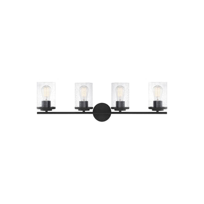 Marshall Vanity Wall Light in Matte Black (4-light).