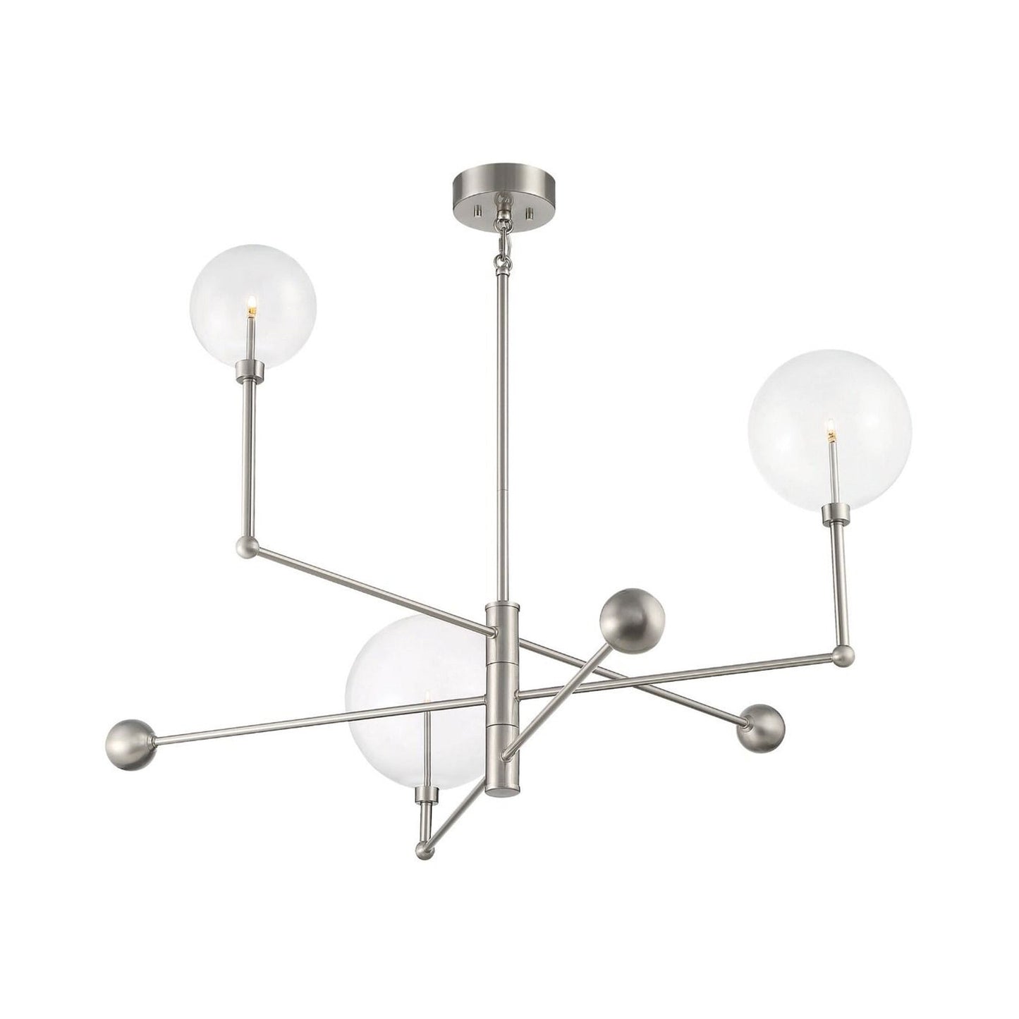 Meridian Glass Chandelier in Detail.