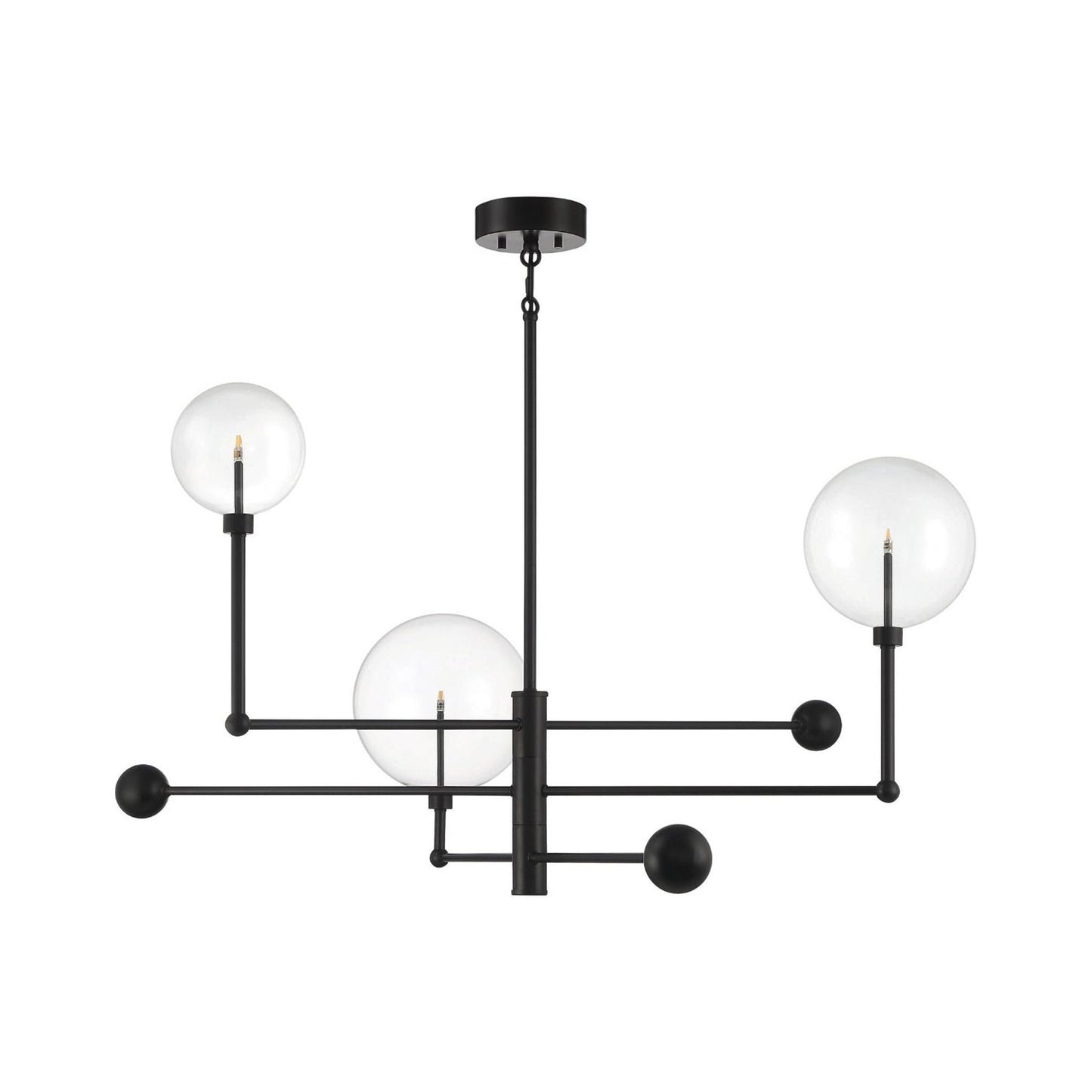 Meridian Glass Chandelier in Detail.