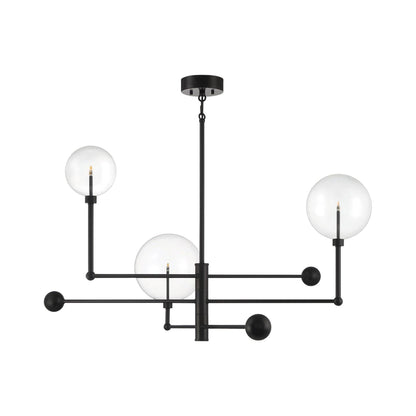 Meridian Glass Chandelier in Detail.