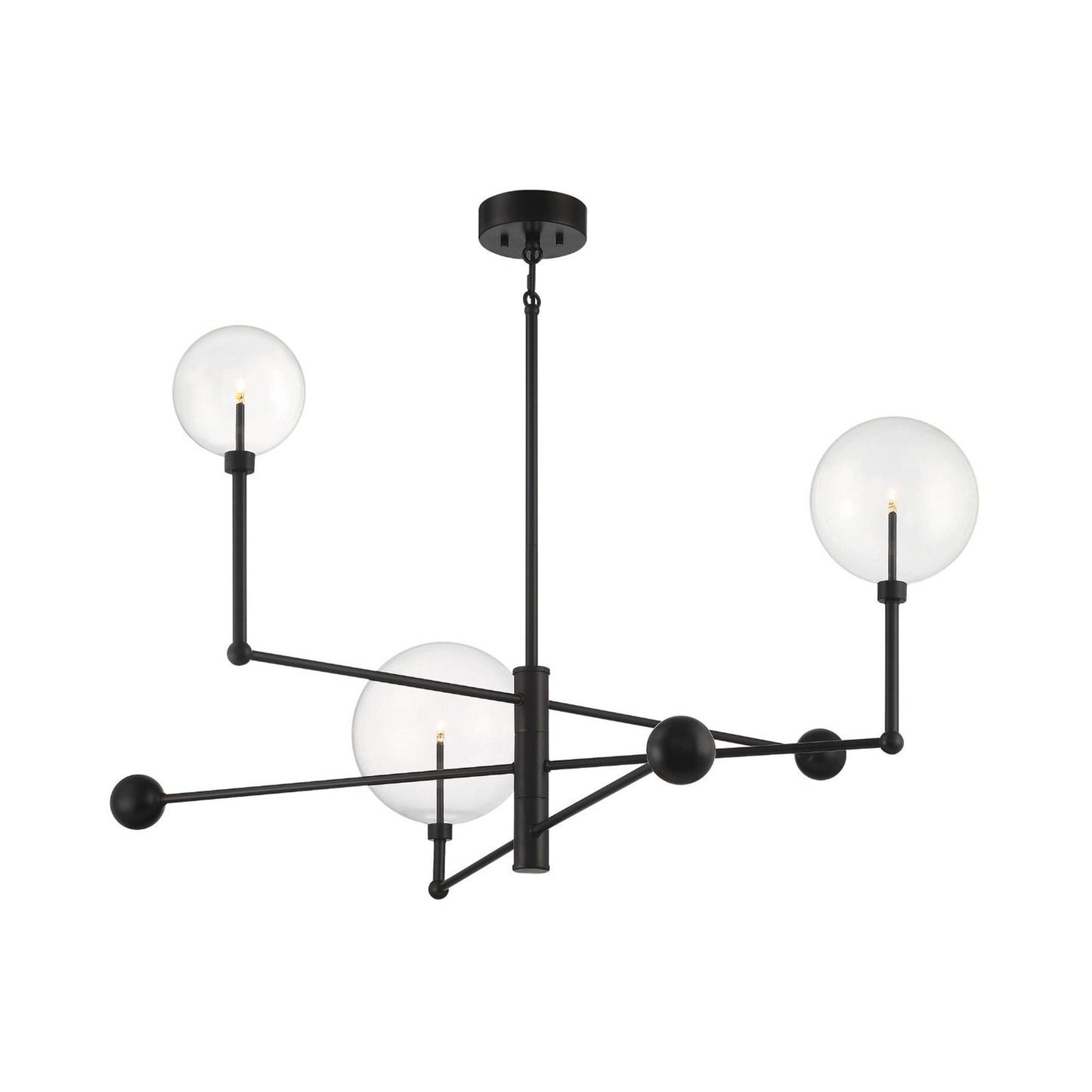 Meridian Glass Chandelier in Detail.