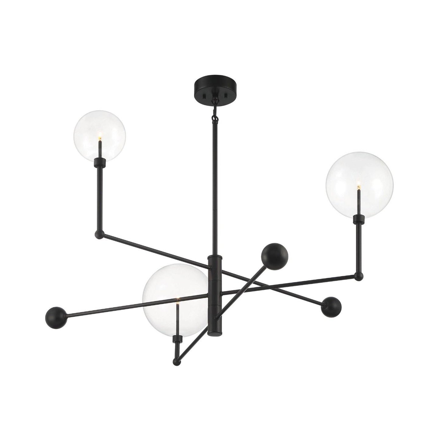 Meridian Glass Chandelier in Detail.