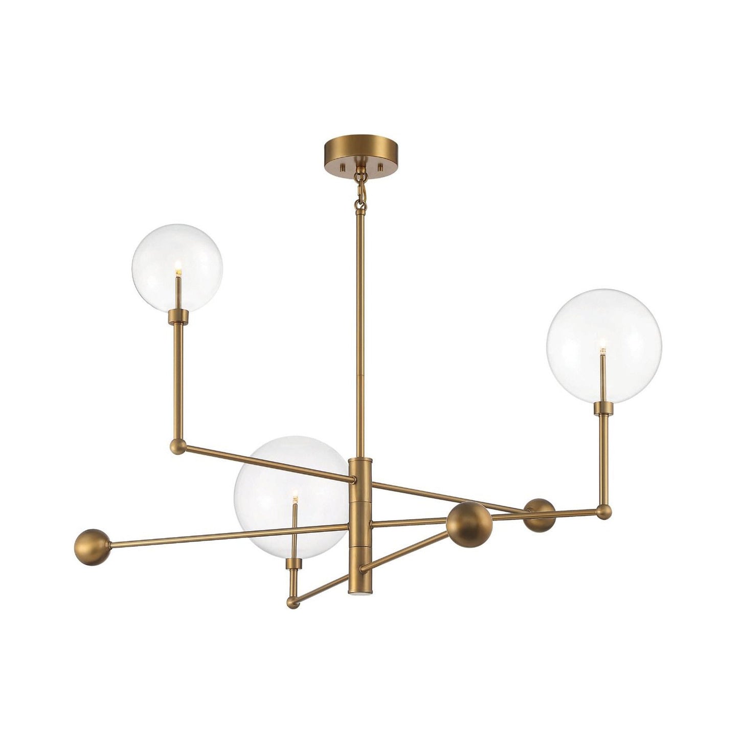 Meridian Glass Chandelier in Detail.