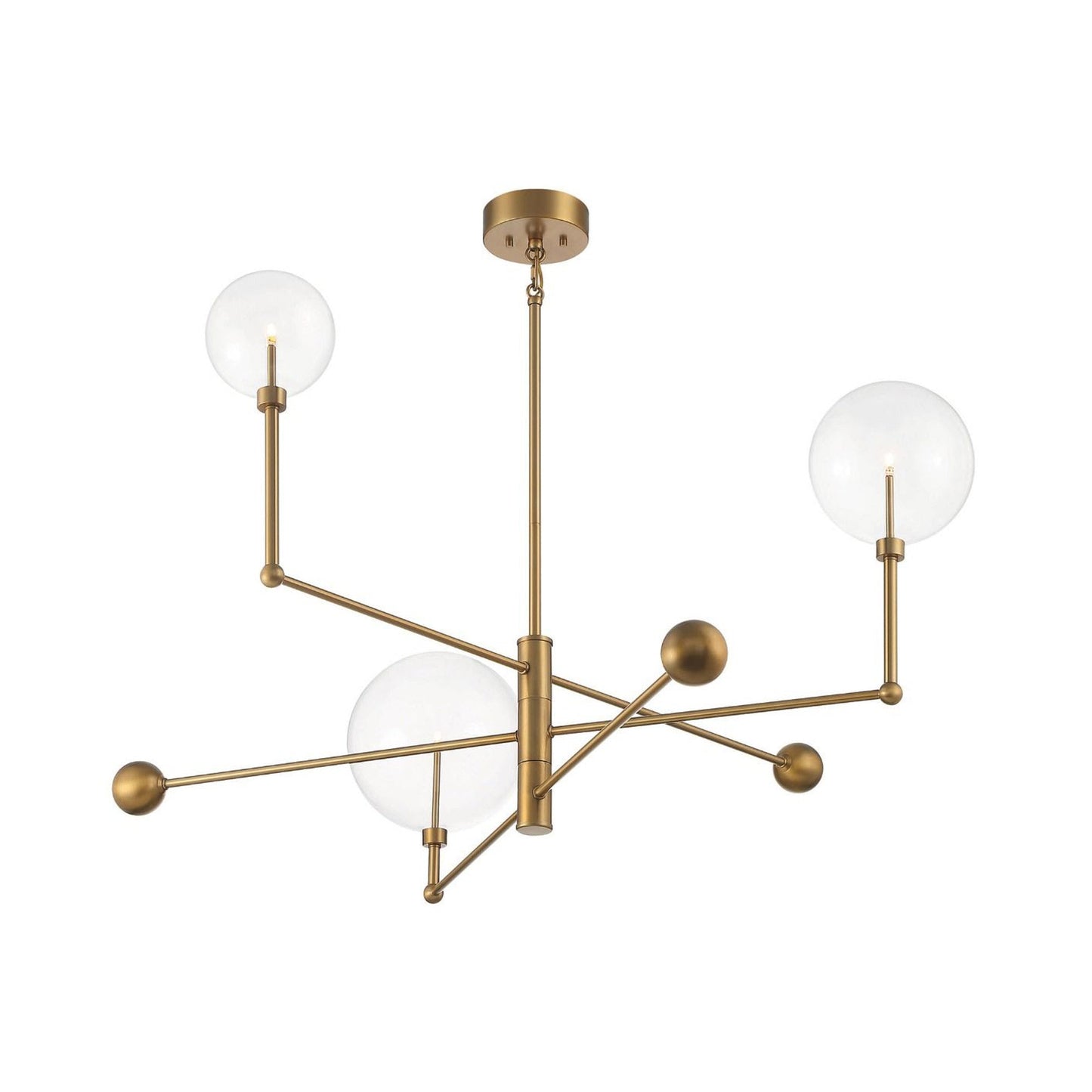 Meridian Glass Chandelier in Detail.