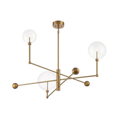 Meridian Glass Chandelier in Detail.