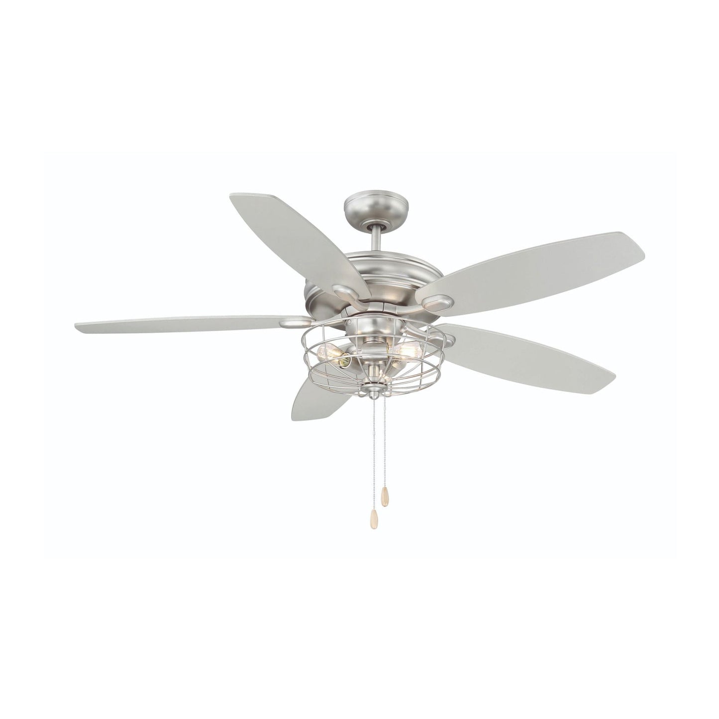 Meridian M2006 Ceiling Fan in Brushed Nickel.