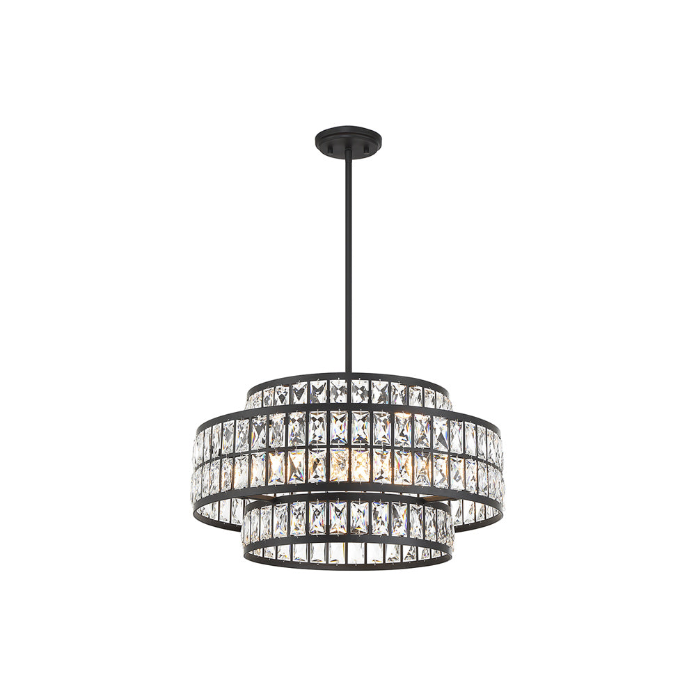 Renzo Pendant Light in Matte Black (4-Light).