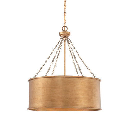 Rochester Pendant Light in Gold Patina (6-Light).