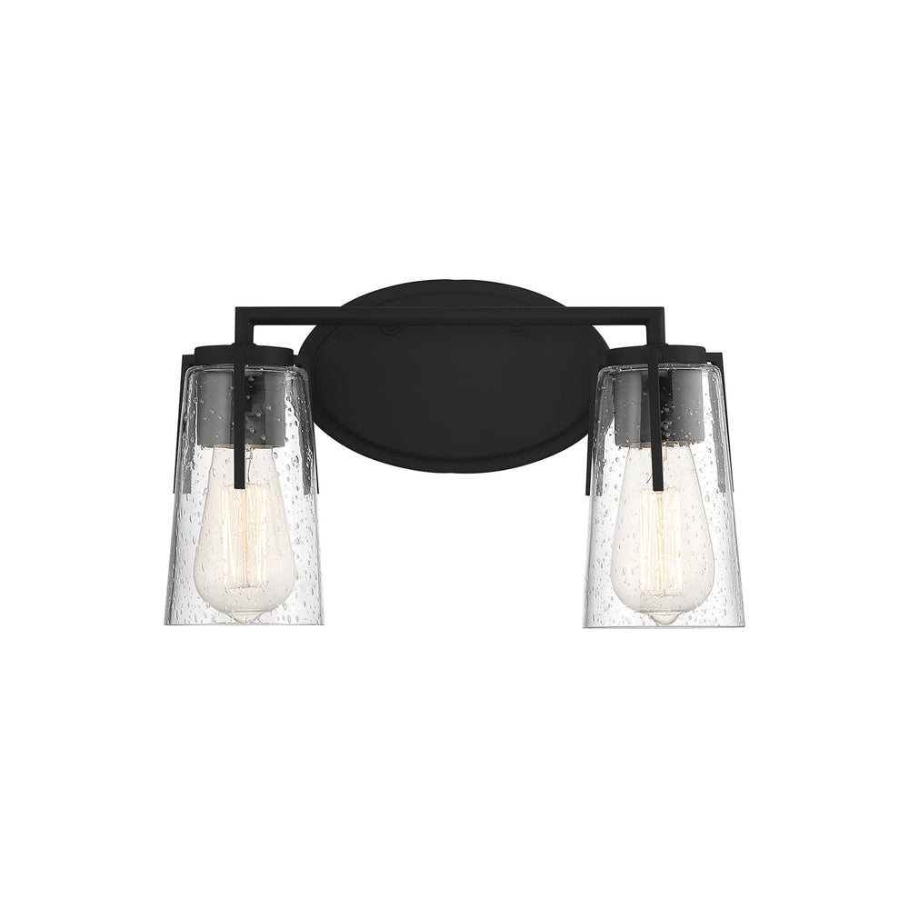 Sacremento Vanity Wall Light in Black (2-Light).