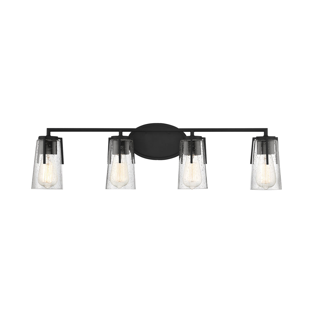 Sacremento Vanity Wall Light in Black (4-Light).