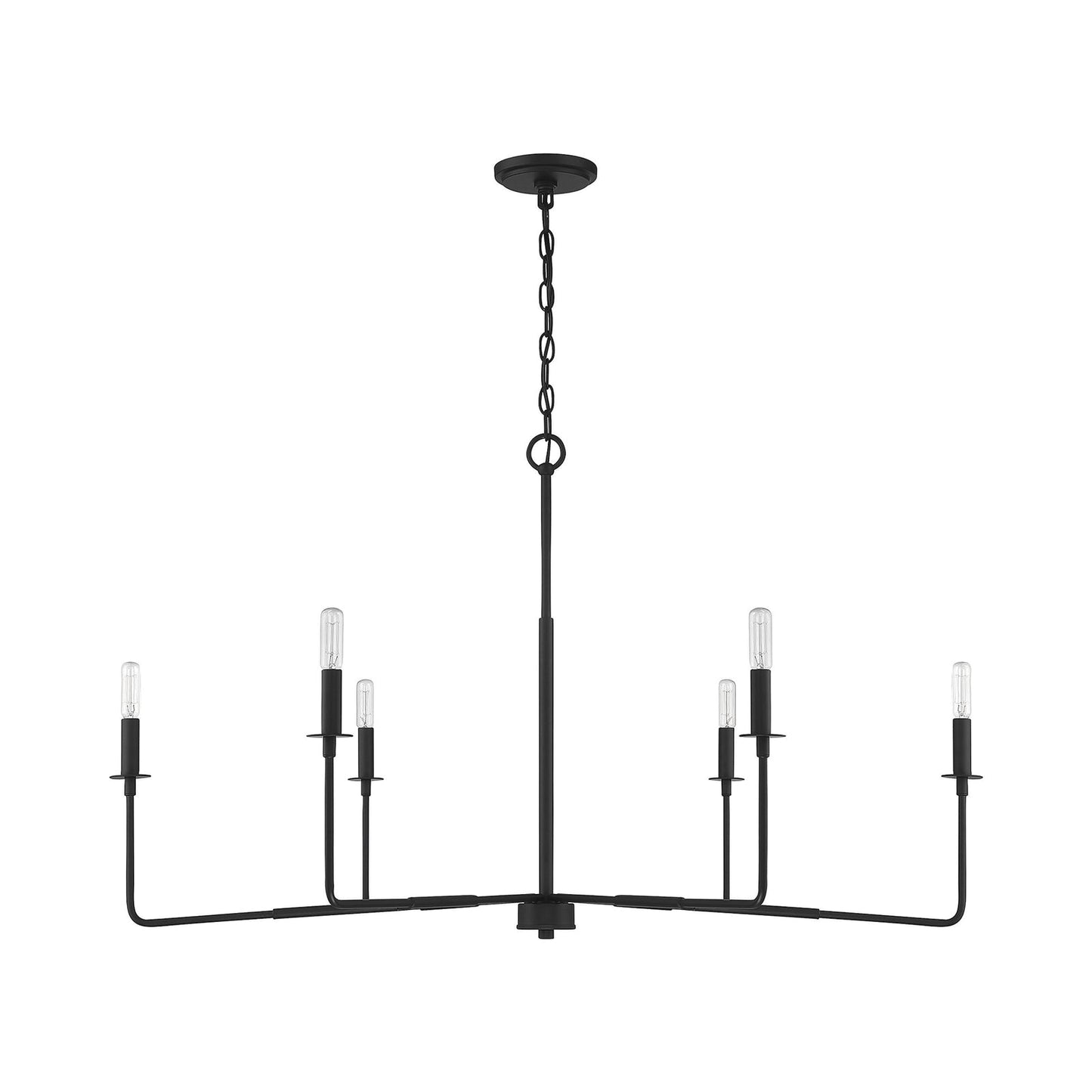 Salerno Chandelier in Matte Black.