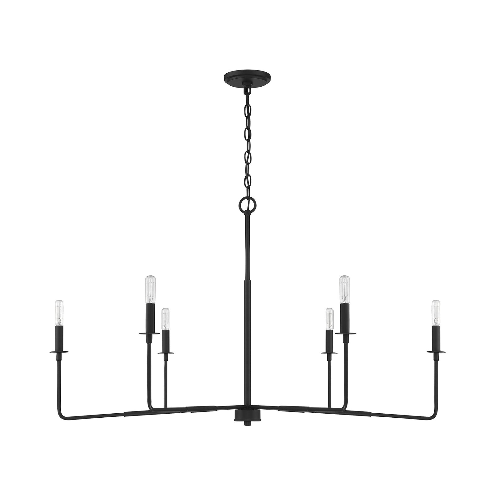 Salerno Chandelier in Matte Black.