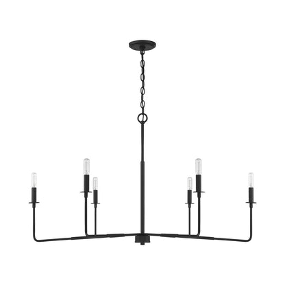 Salerno Chandelier in Matte Black.