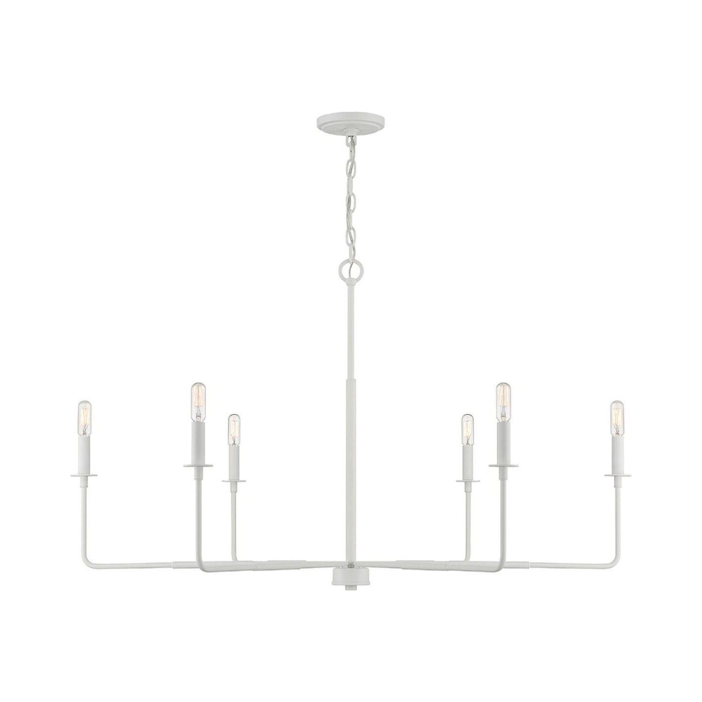 Salerno Chandelier in White Bisque.