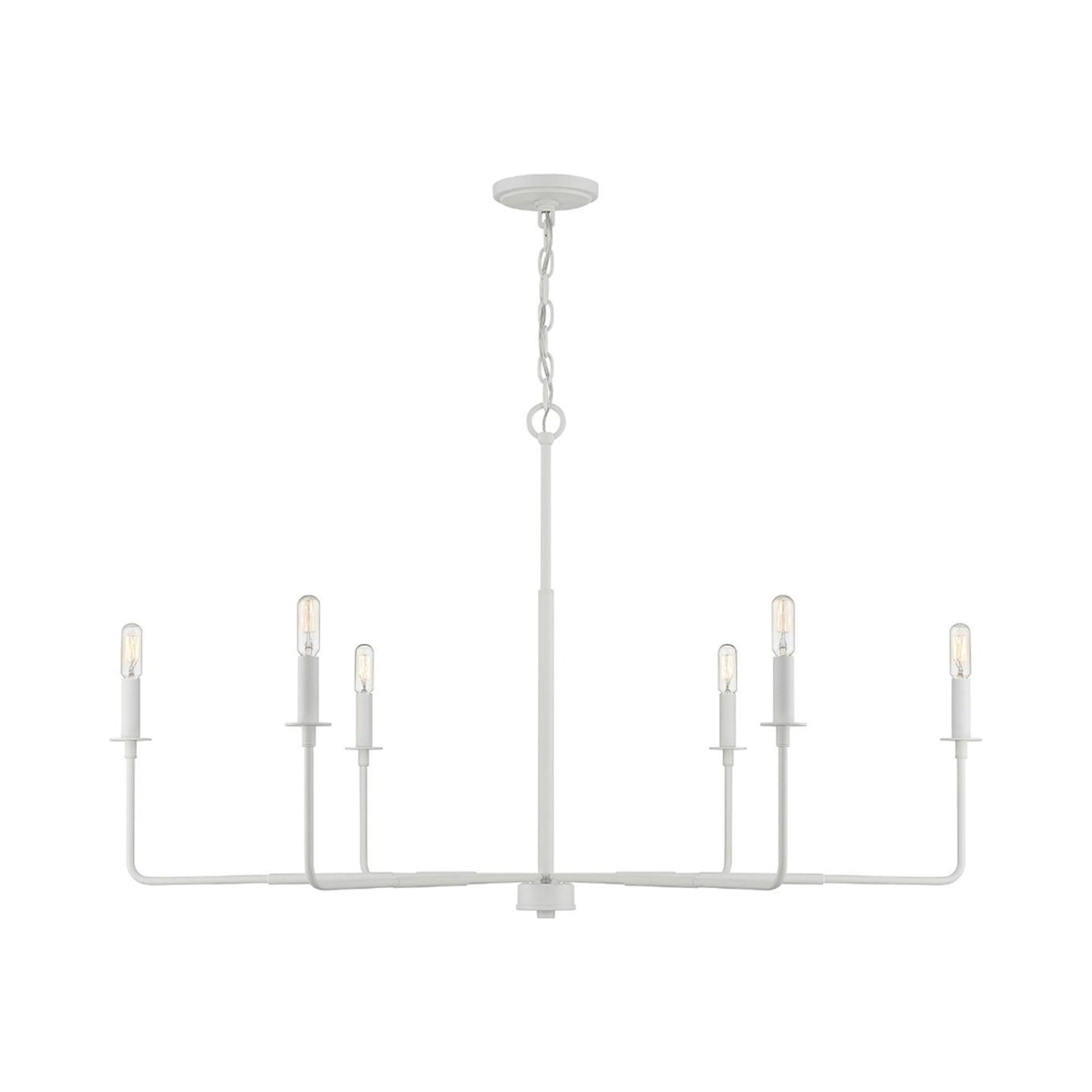 Salerno Chandelier in White Bisque.