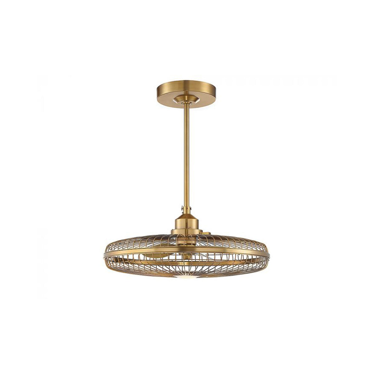 Wetherby LED Fan D'Lier in Satin Nickel.