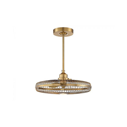 Wetherby LED Fan D'Lier in Satin Nickel.