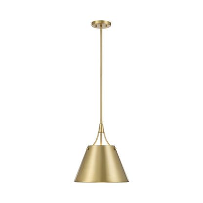 Willis Pendant Light in Warm Brass.