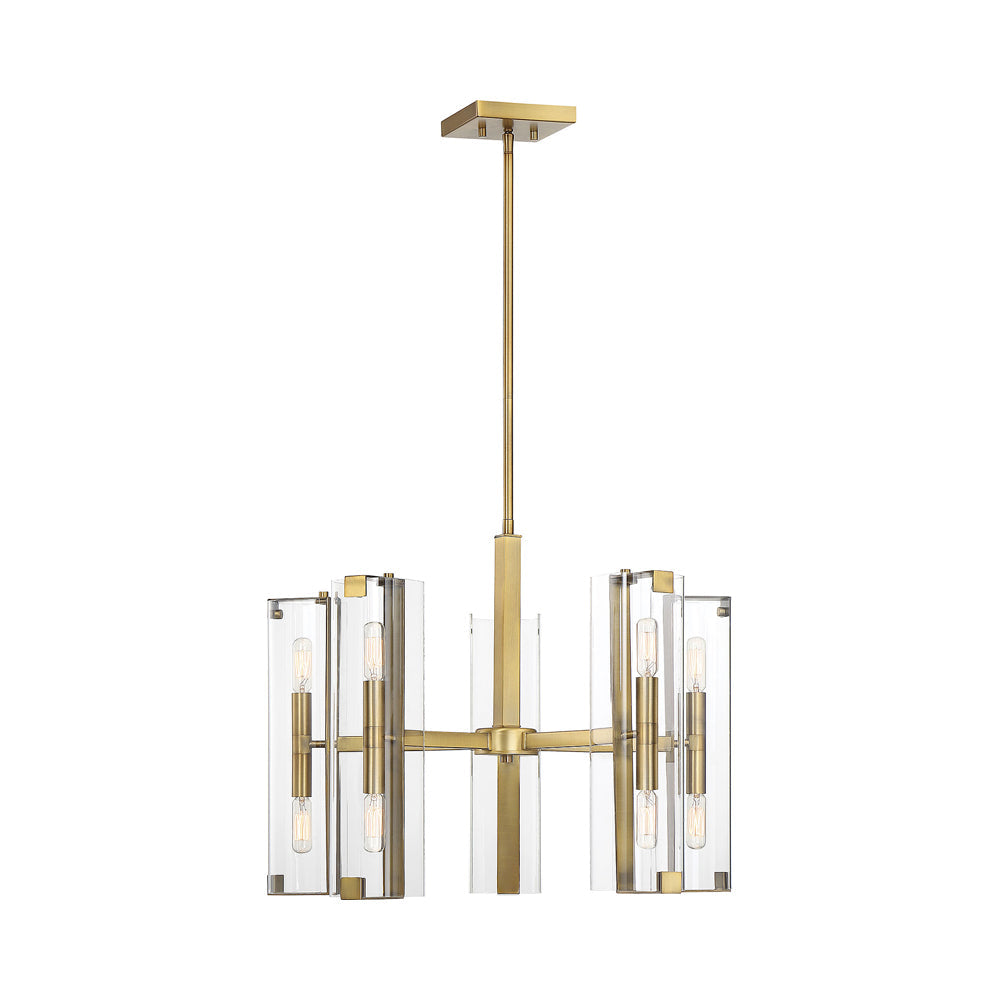 Winfield Chandelier in Warm Brass.