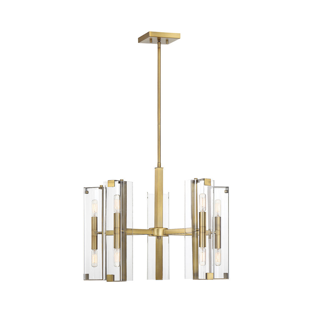Winfield Chandelier in Warm Brass.