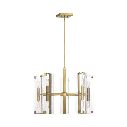 Winfield Chandelier in Warm Brass.