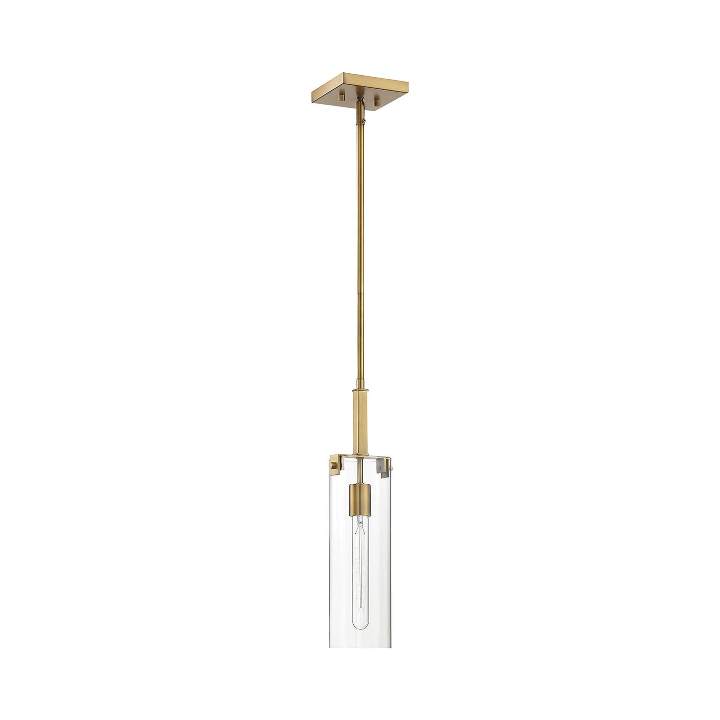Winfield Pendant Light in Warm Brass.
