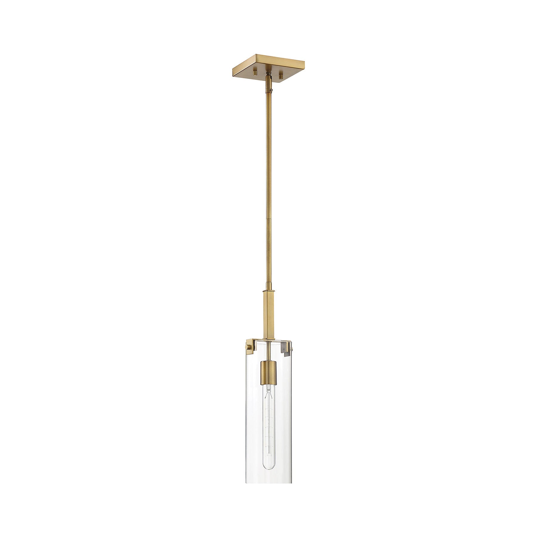 Winfield Pendant Light in Warm Brass.
