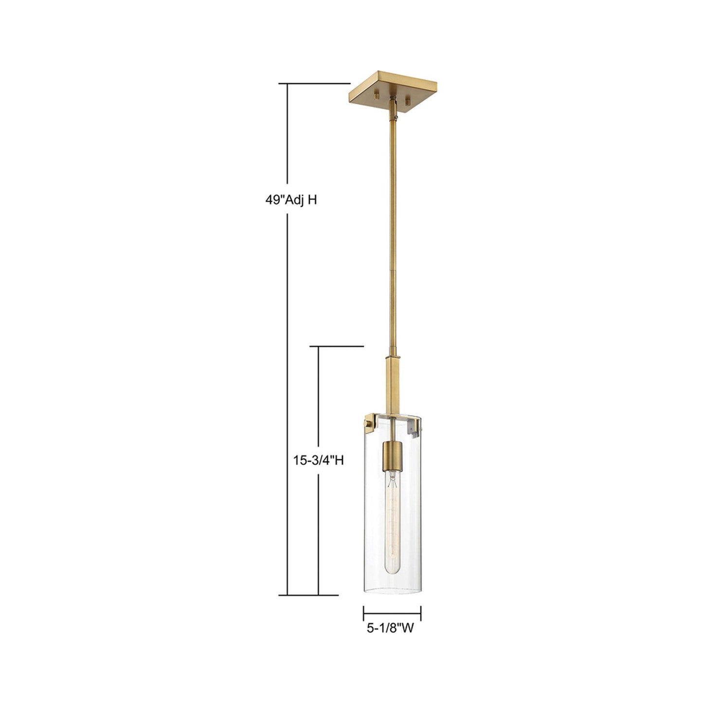 Winfield Pendant Light - line drawing.