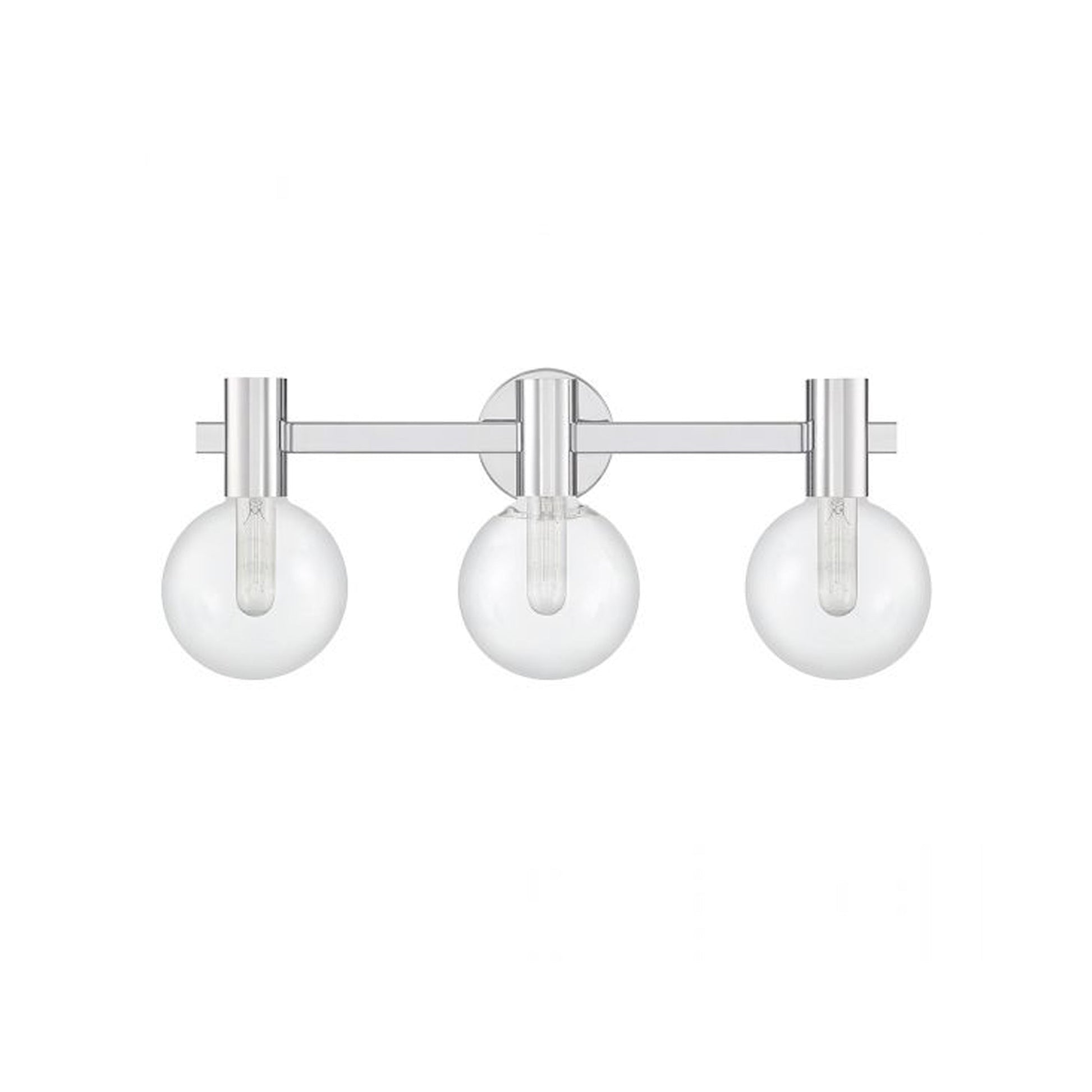 Wright Vanity Wall Light in Chrome (3-Light).