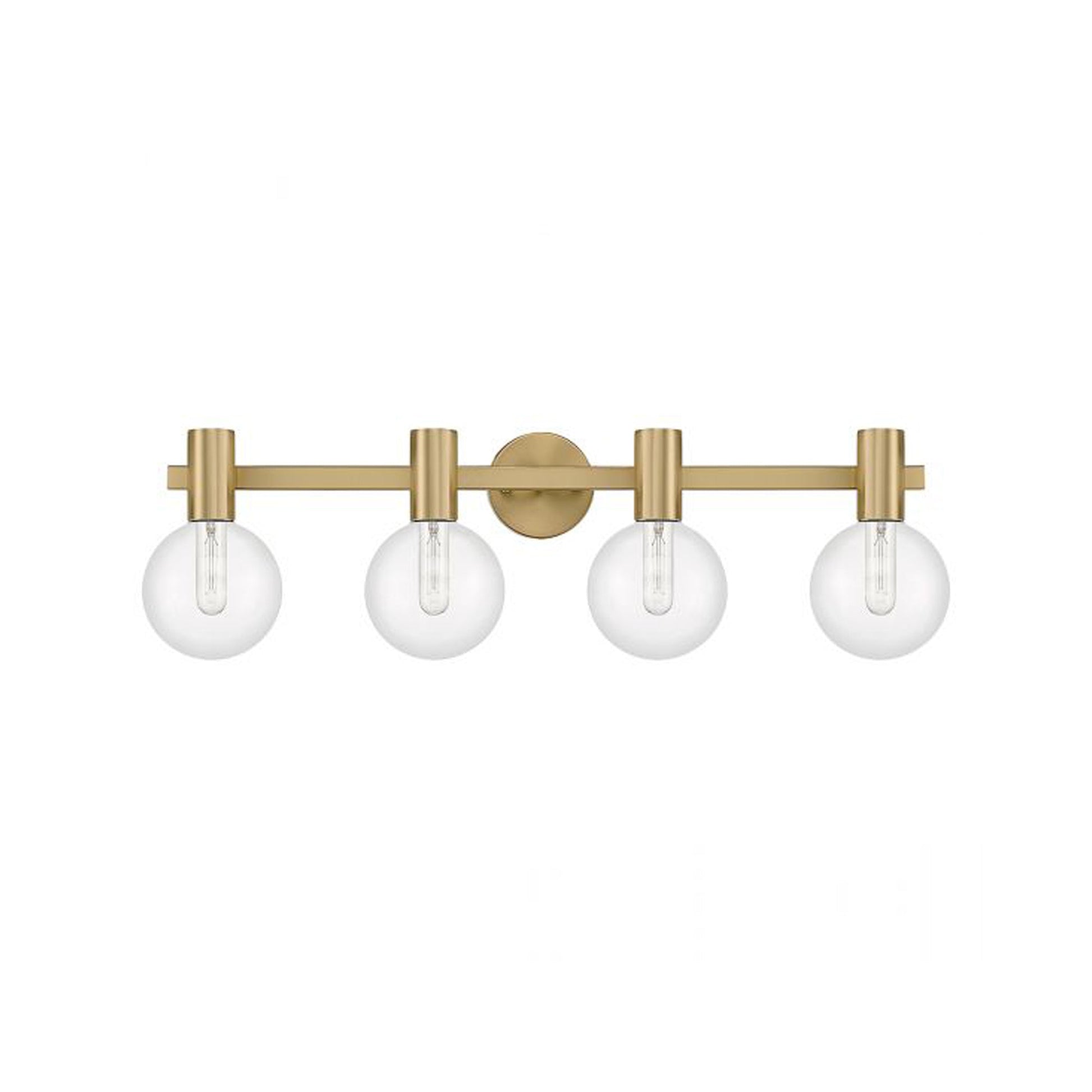 Wright Vanity Wall Light in Warm Brass (4-Light).