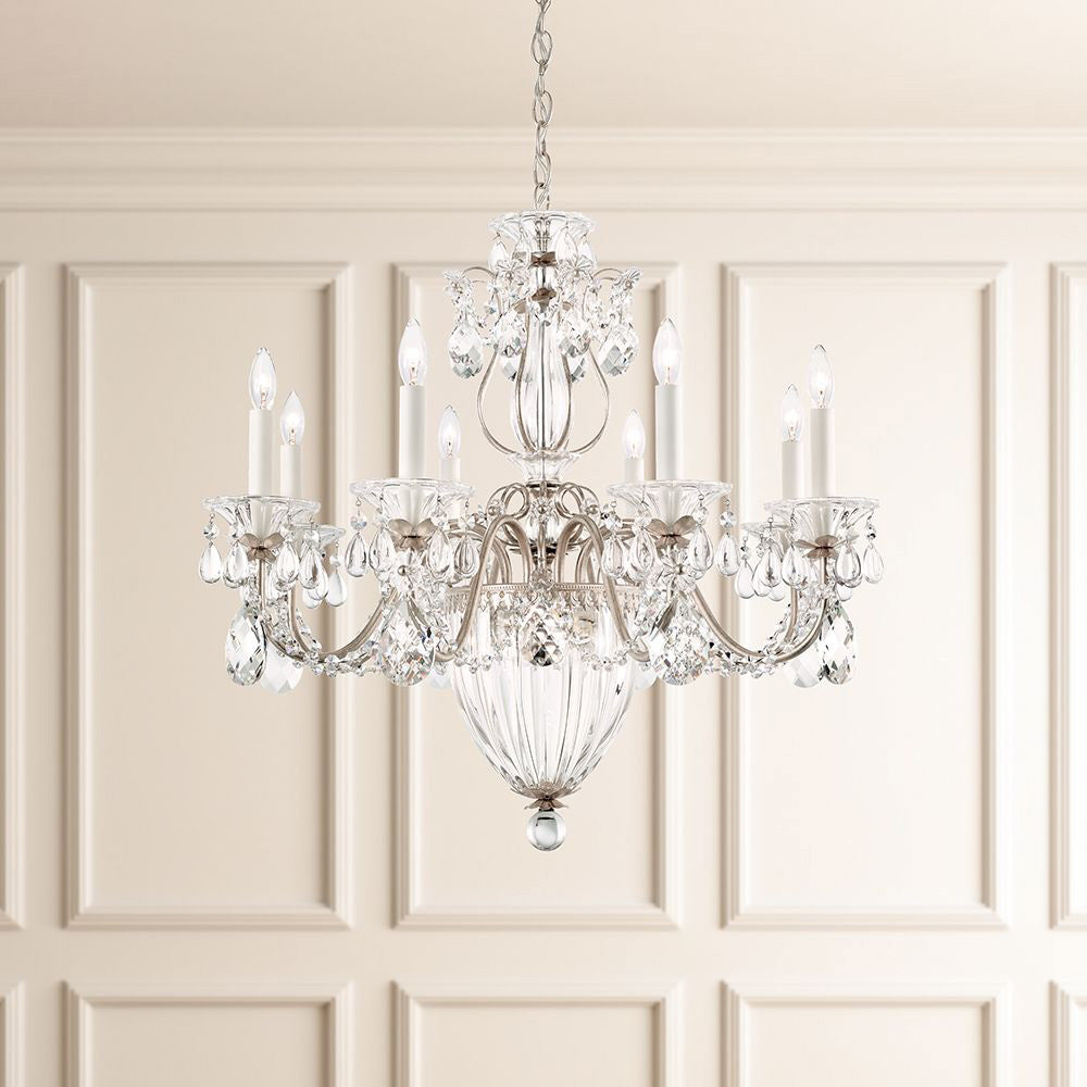 Bagatelle Chandelier in Antique Silver/Heritage Handcut Crystal (Medium).