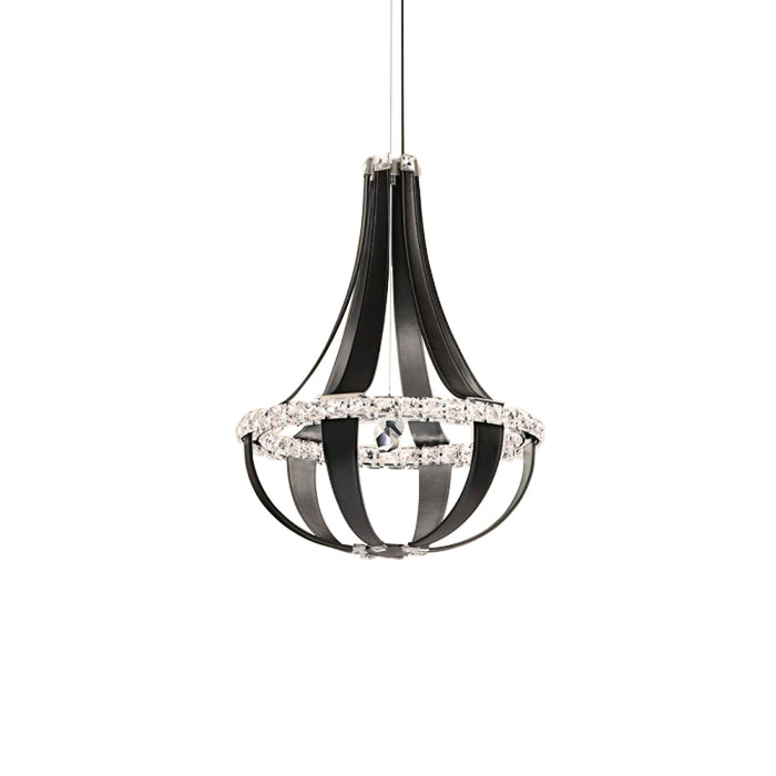 Crystal Empire LED Pendant Light in Grizzly Black (12-Light).