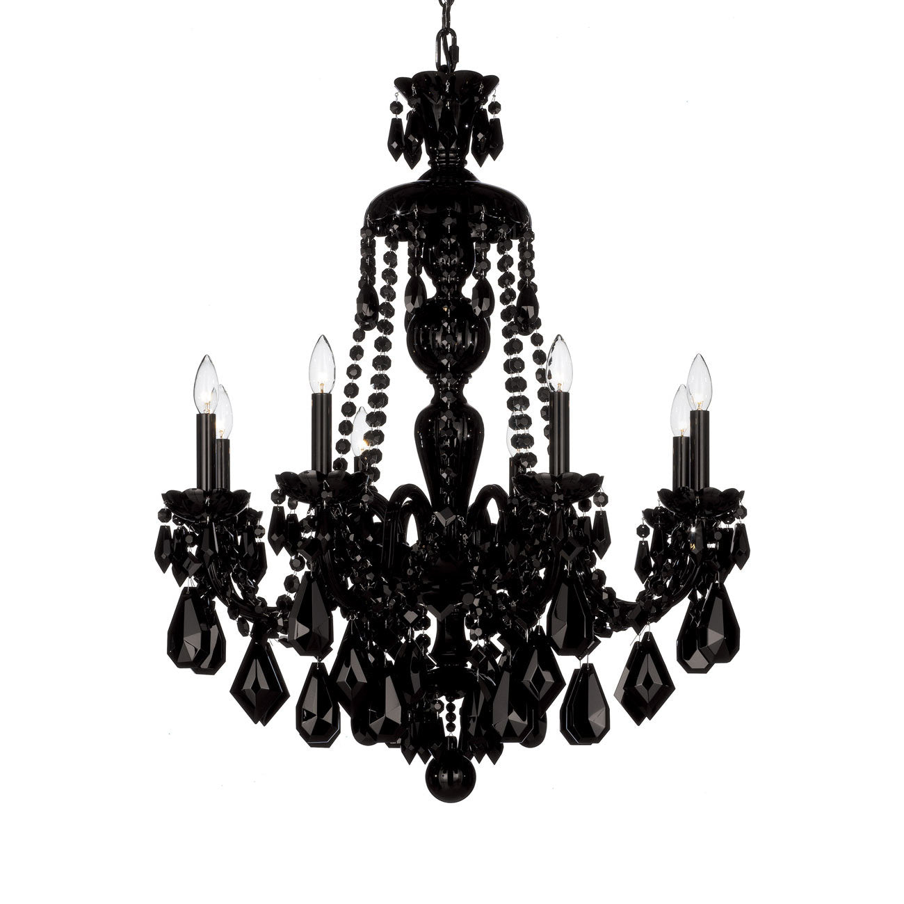 Hamilton Chandelier in Jet Black (8-Light).