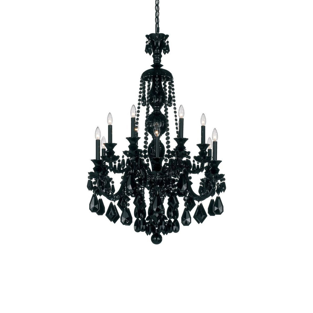 Hamilton Chandelier in Jet Black (12-Light).