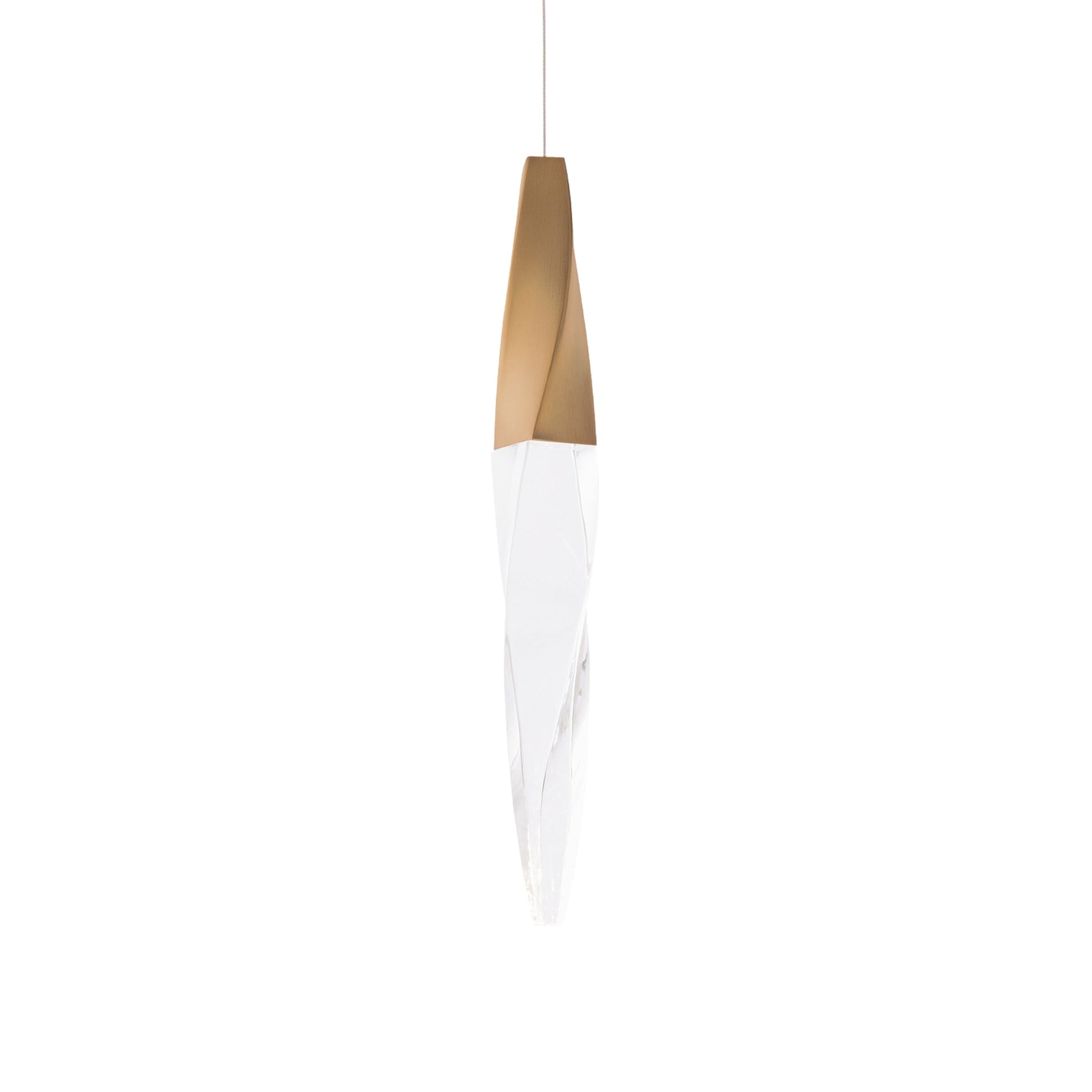 Kindjal LED Mini Pendant Light in Aged Brass (Large).