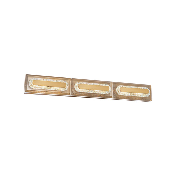 Soiree LED Vanity Wall Light in Age Brass (28-Inch).
