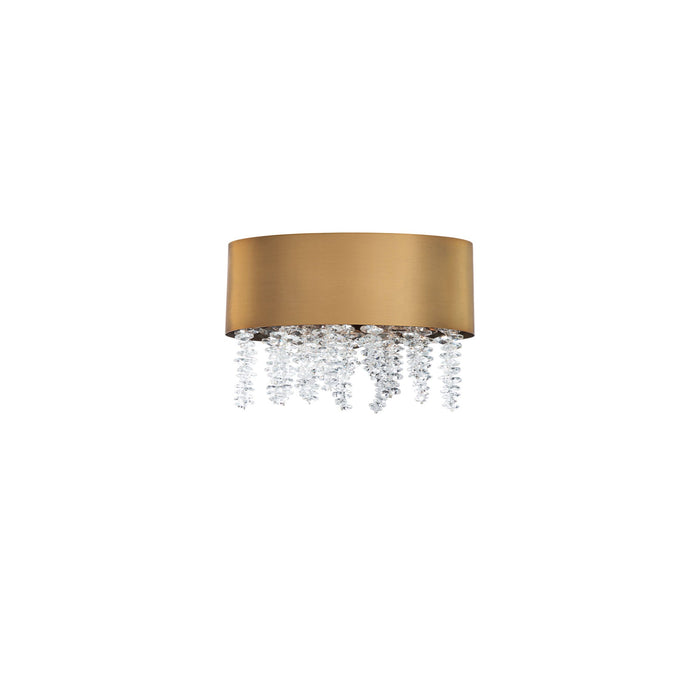 Soleil LED Wall Light in Age Brass (Small).