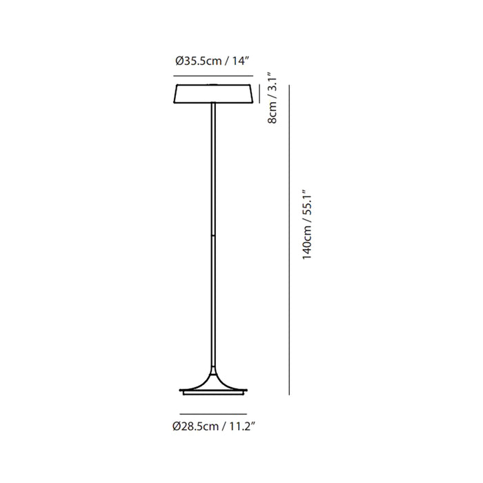 China LED Floor Lamp - line drawing.