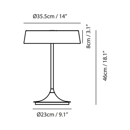 China Table Lamp - line drawing.