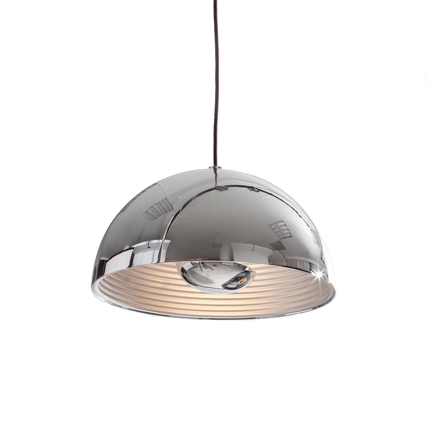 Dome Pendant Light in Chrome (Medium).