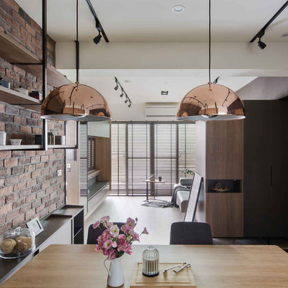 Dome Pendant Light in dining room.