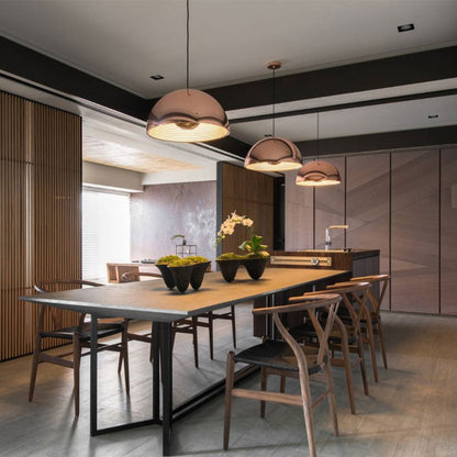 Dome Pendant Light in dining room.