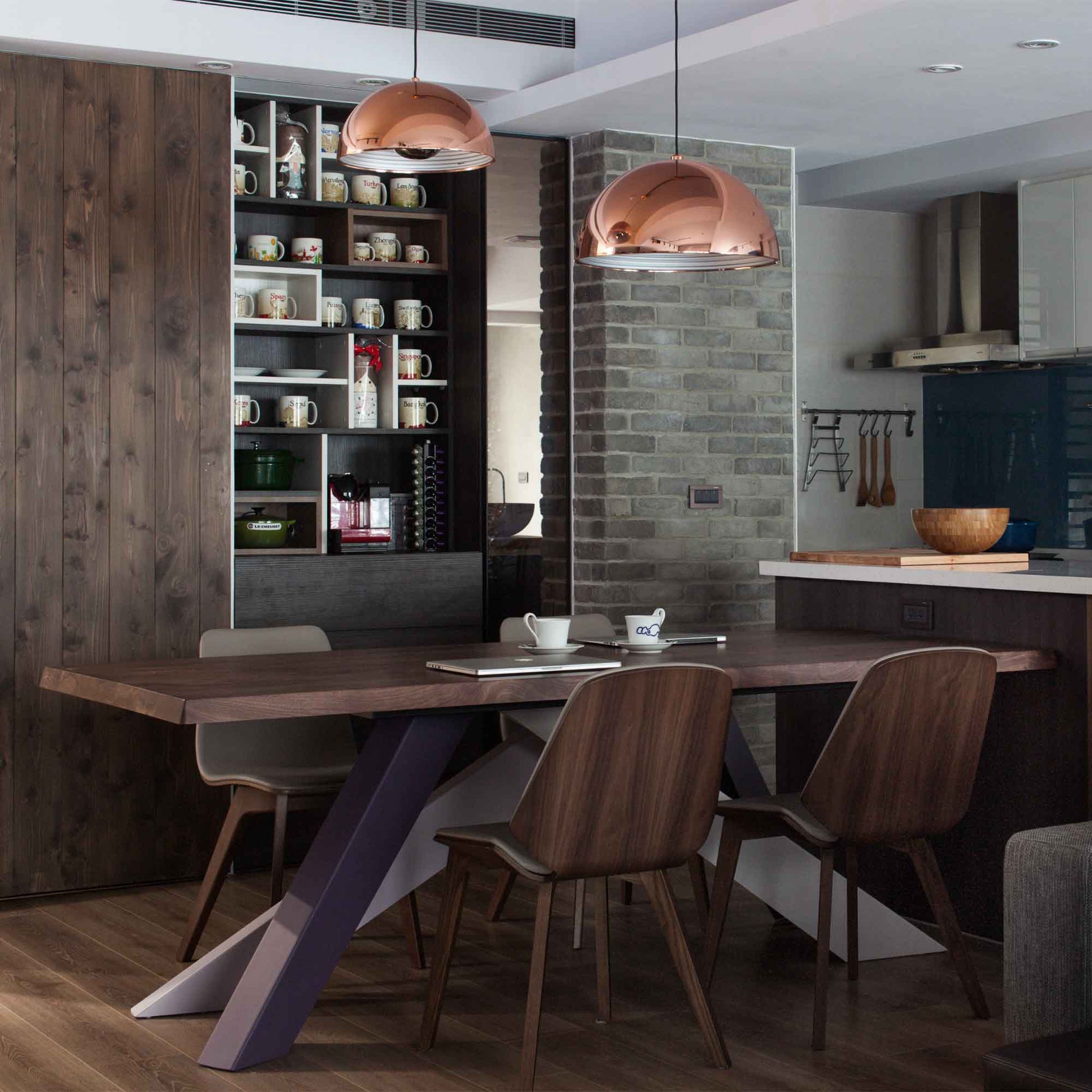 Dome Pendant Light in dining room.