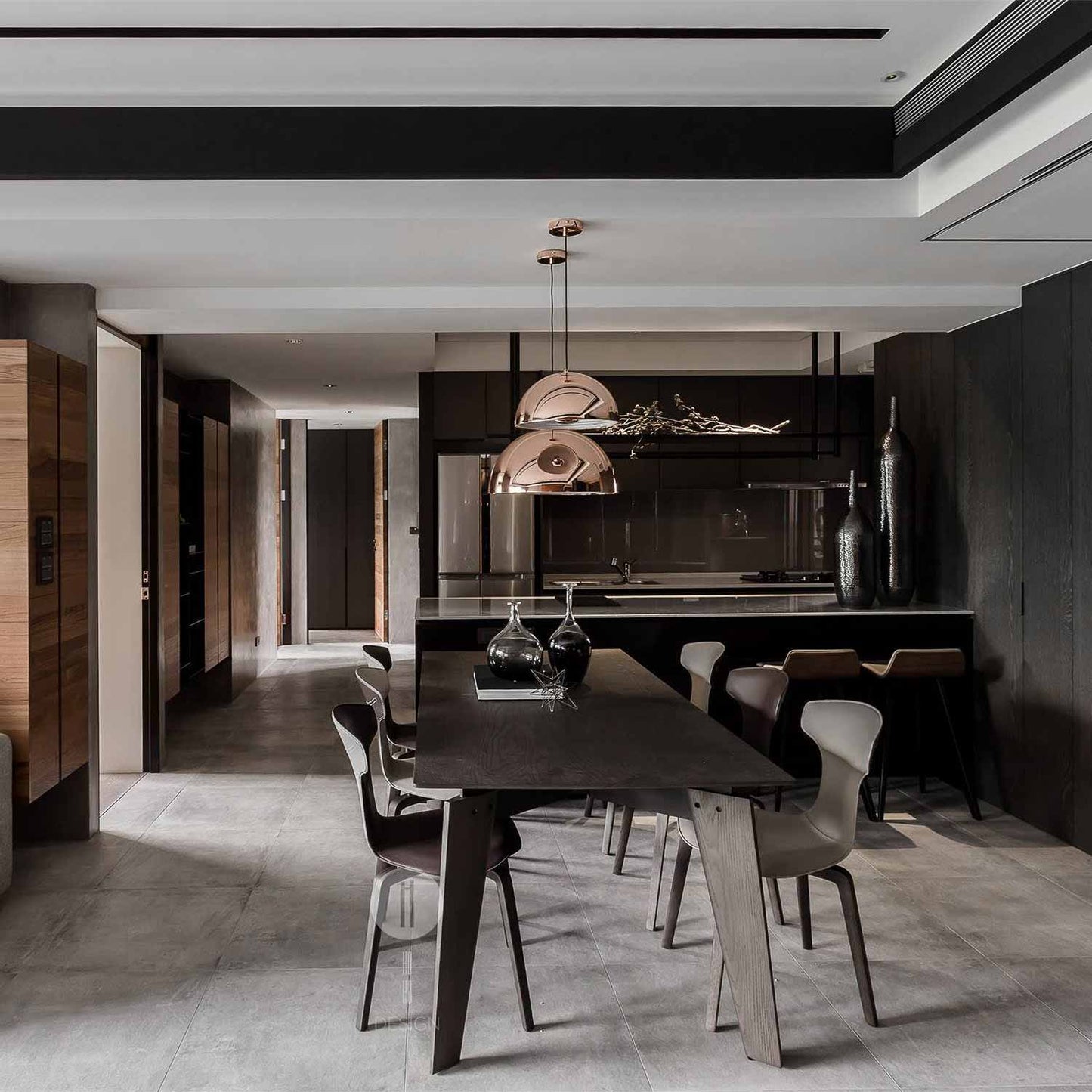 Dome Pendant Light in dining room.