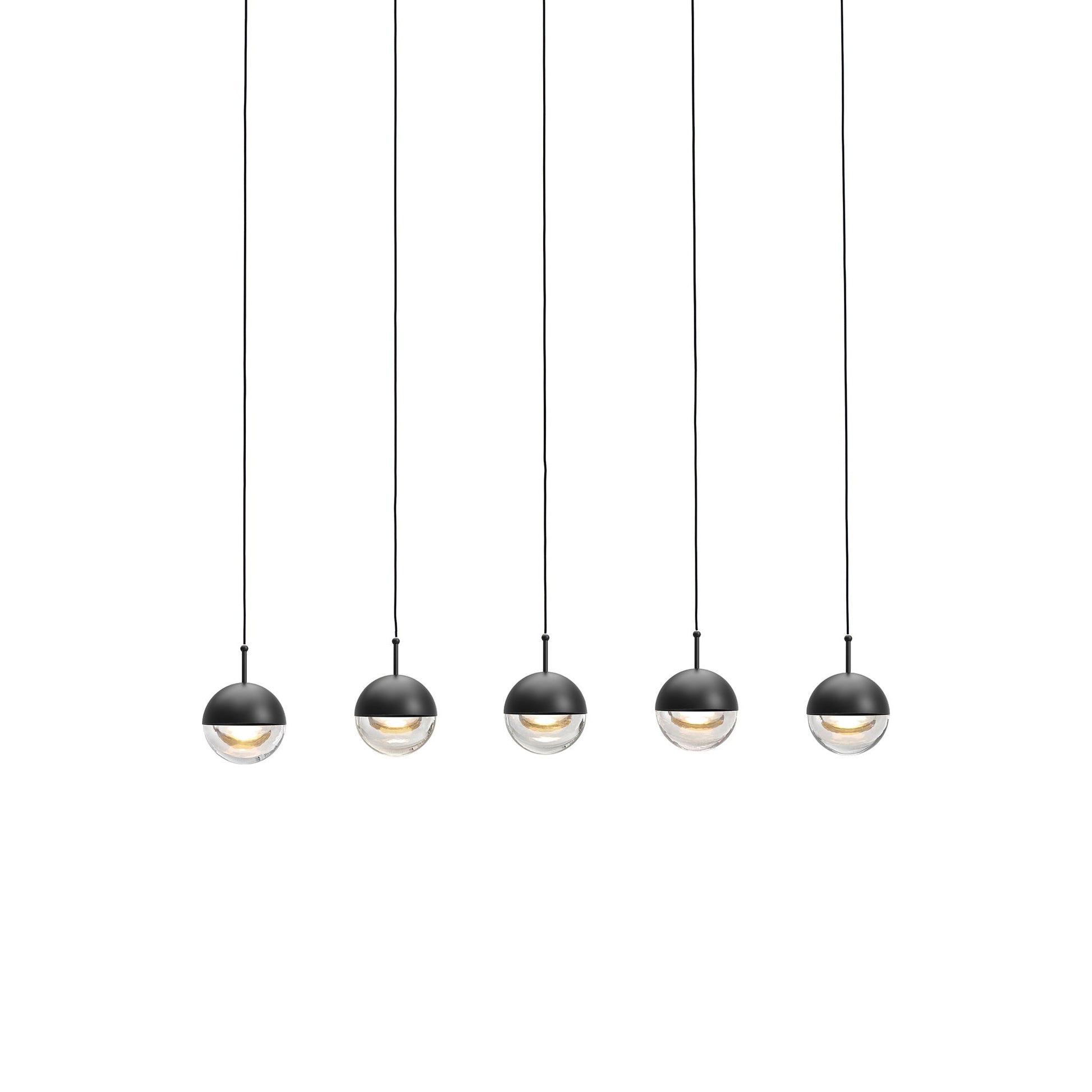 Dora LED Linear Pendant Light in Black.